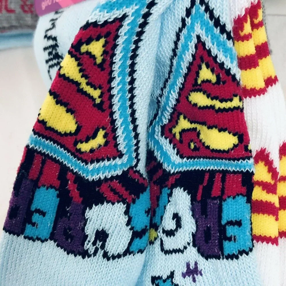 Supergirl Socks 9 Pair Girls Size 13-4‎ NWT